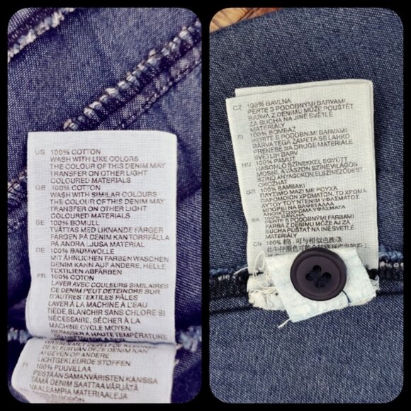 H&M EUROPE- Vintage Cotton Dungaree Overall A Line Dress - Picture 7 of 16